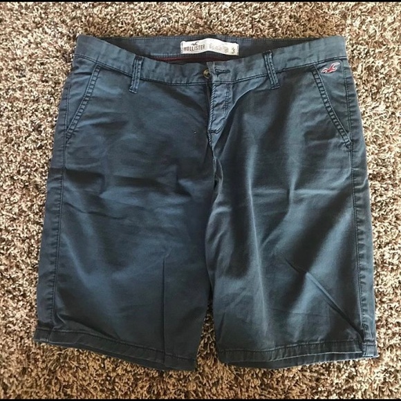 Hollister Pants - Navy blue Bermuda shorts